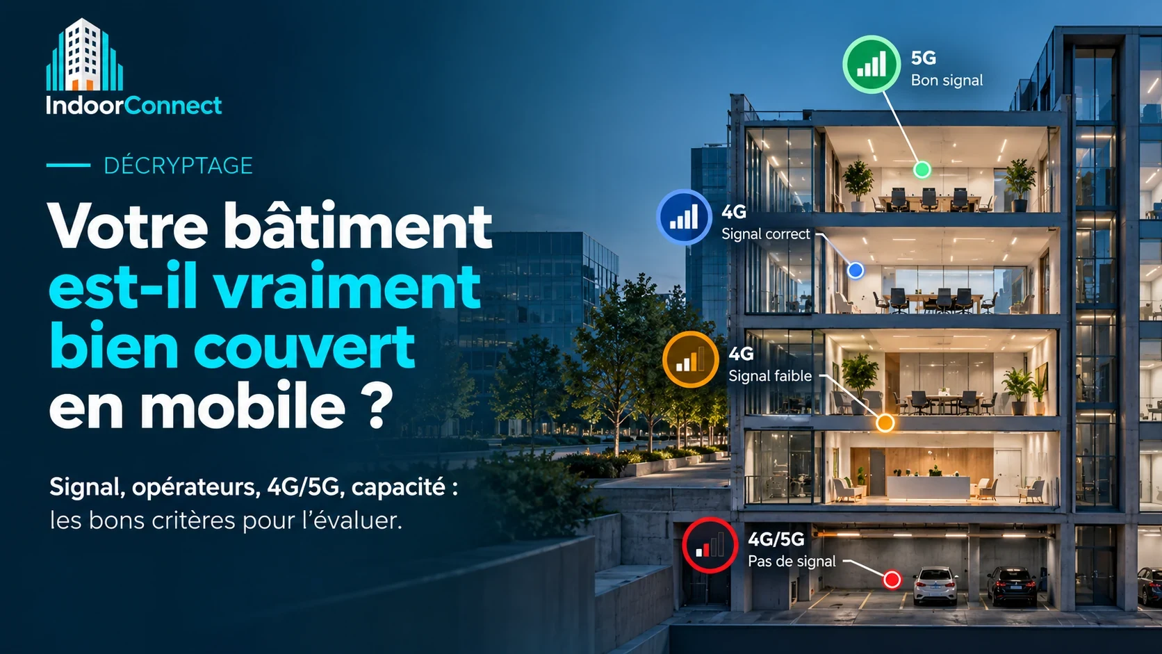 Évaluation de la couverture mobile d’un bâtiment : signal, opérateurs, 4G et 5G